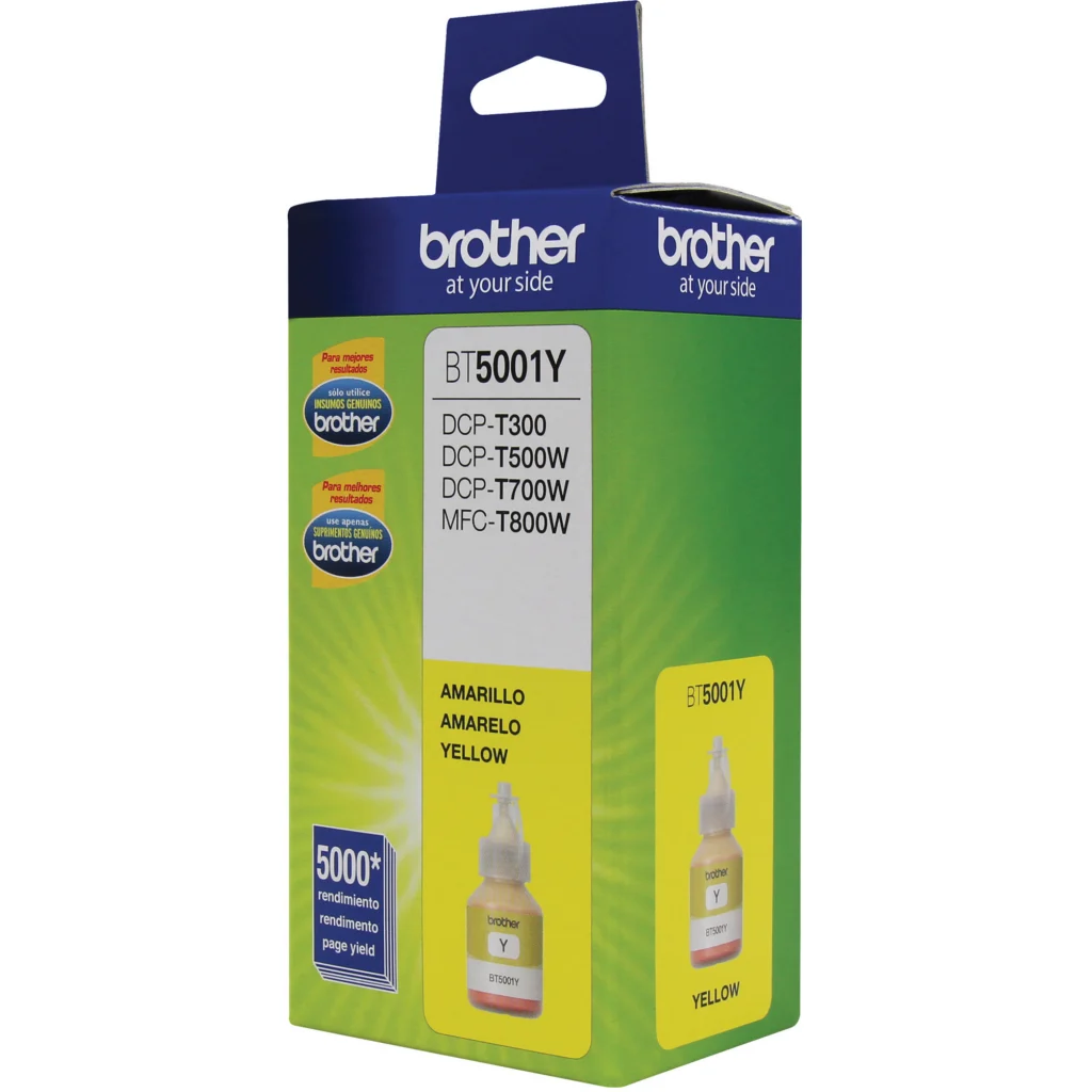 Imagen 1 de Botella de Tinta Brother BT5001Y Amarillo DCP-T300/T310/T500/T510 5000Pág 41.8ml