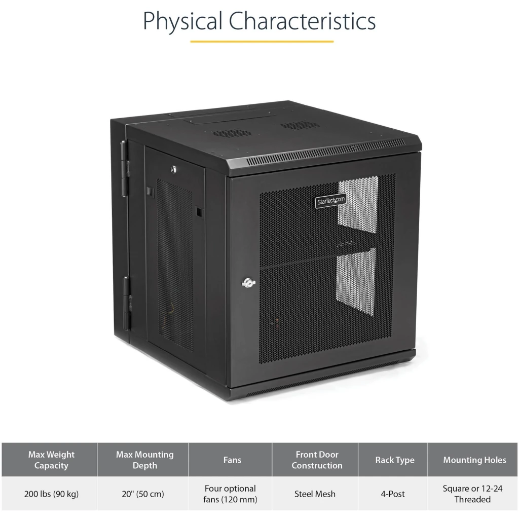 Imagen 3 de Rack de Pared para Servidores 12U - 20in