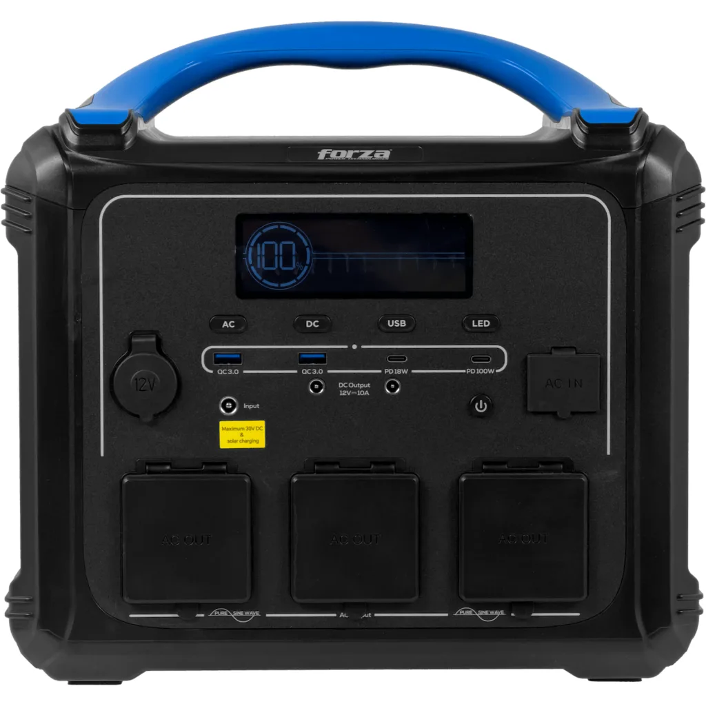 Imagen 4 de FORZA 1200W Bateria Litio-LMFP 1102Wh Portatil inversor OndaPura MPPT