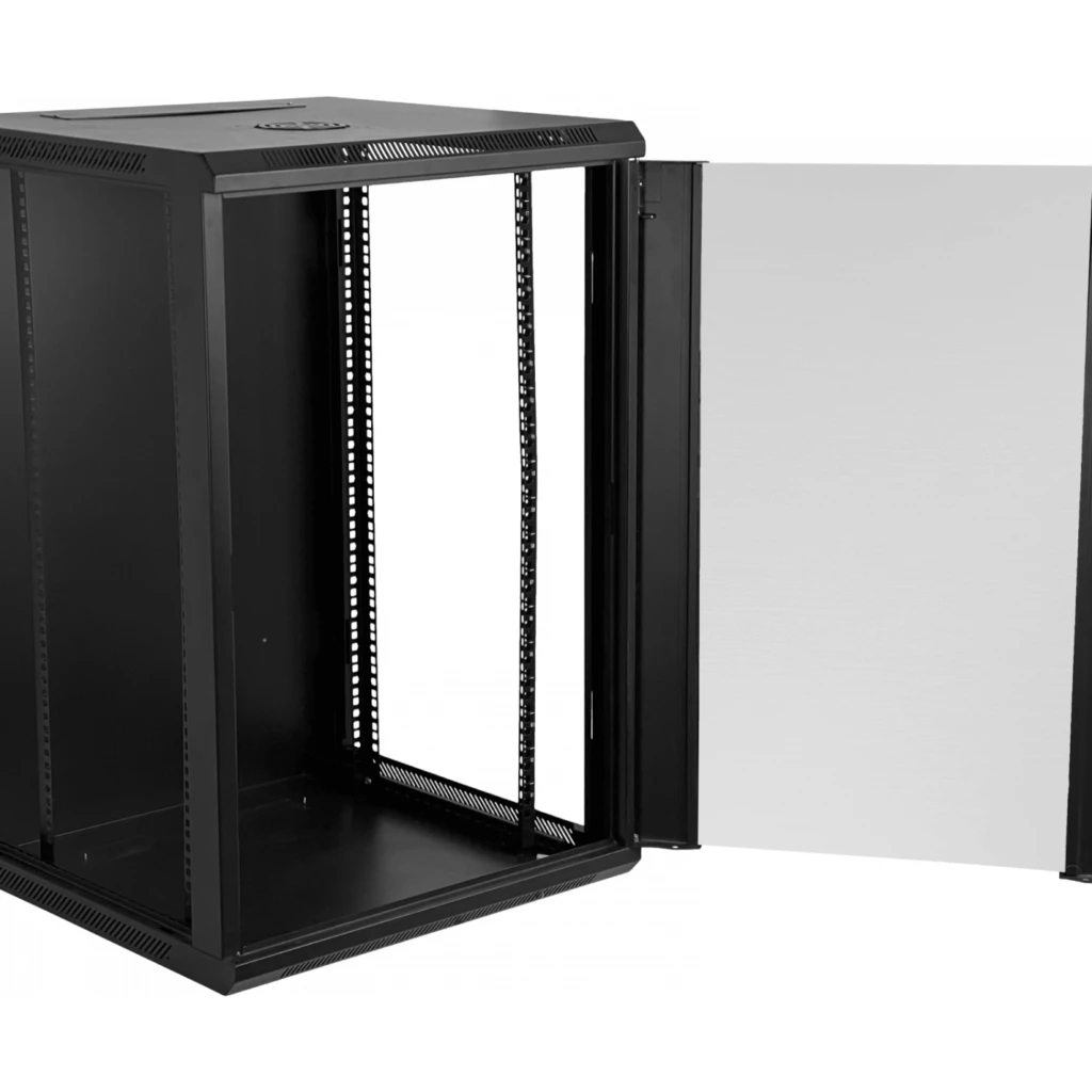 Gabinete Pared Linkmade 18U 60cm de Fondo inc-2U-M6 Rack Color Negro