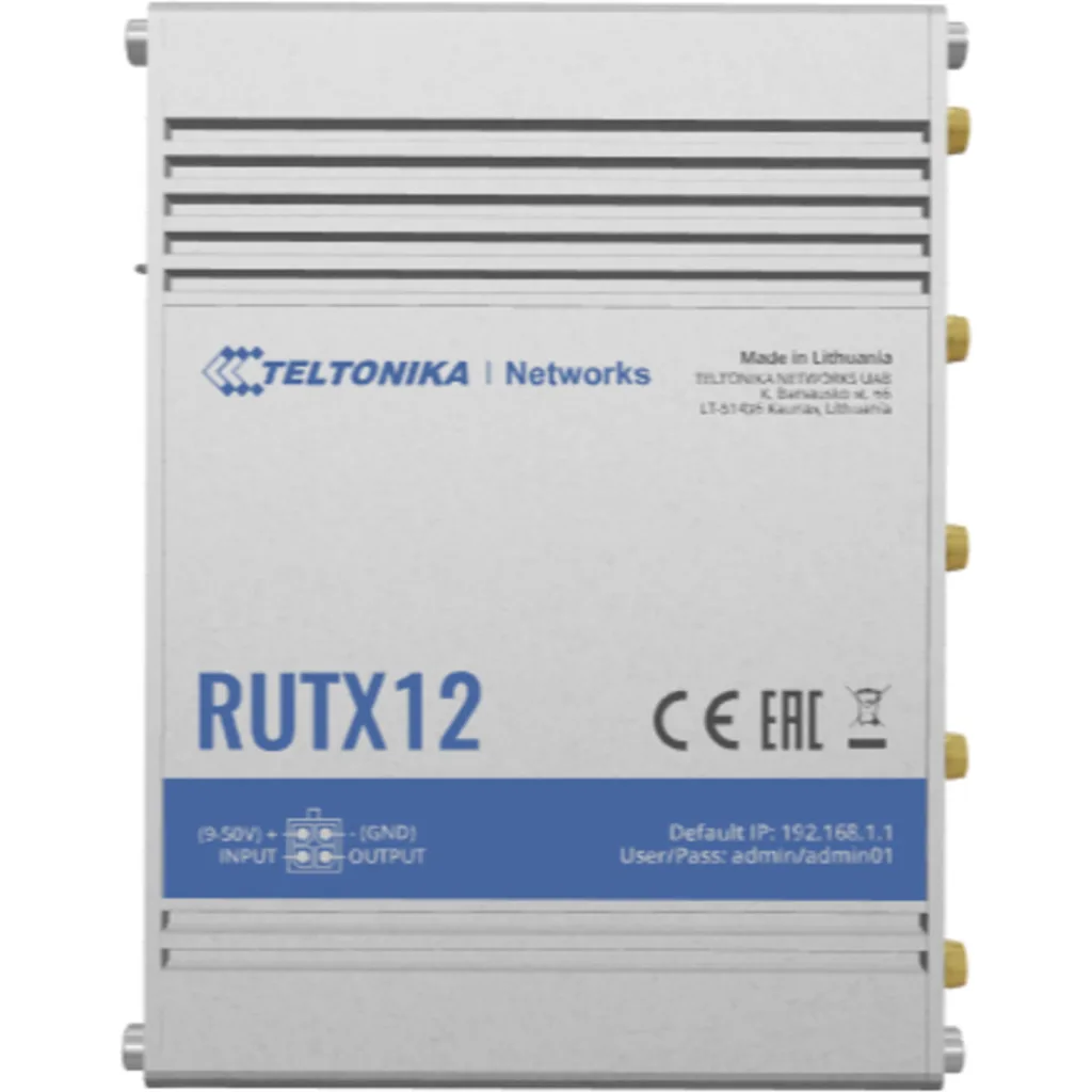 Router Celular Industrial TELTONIKA RUTX12 3G/4G Cat6, WiFi (2.4/5Ghz)