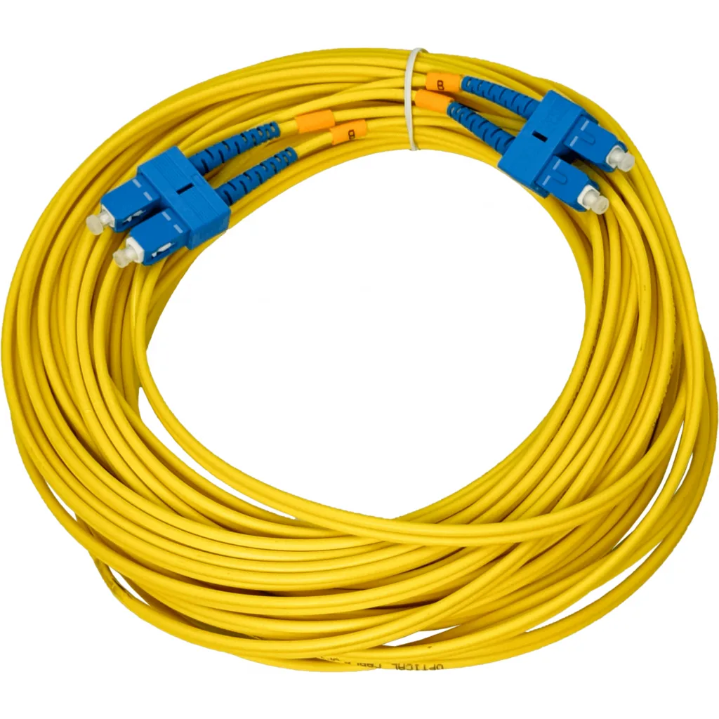 Imagen 1 de 15mt SC-SC/UPC MonoModo SM Duplex Jumper Cable Fibra 9/125um 3mm