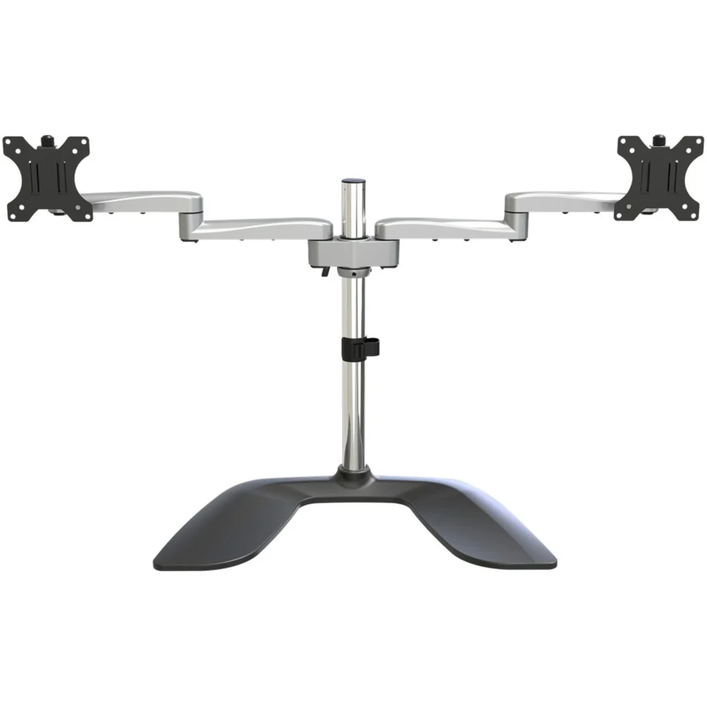 Imagen 7 de StarTech.com Brazo de Soporte VESA Articulado para 2 Monitores de hasta 32 Pulgadas - de Acero y Aluminio - Base para 2 monitores - plástico, aluminio, acero - negro, plata - tamaño de pantalla: 32" - escritorio