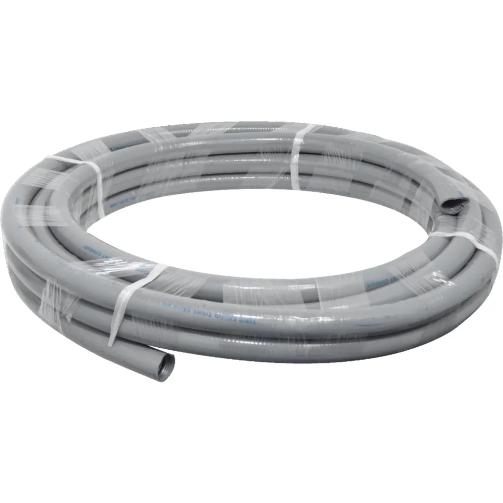 Imagen 3 de 50mm Rollo-20mts Conduit Metalico Cubierto-PVC Semi-Flex 2-Pulg