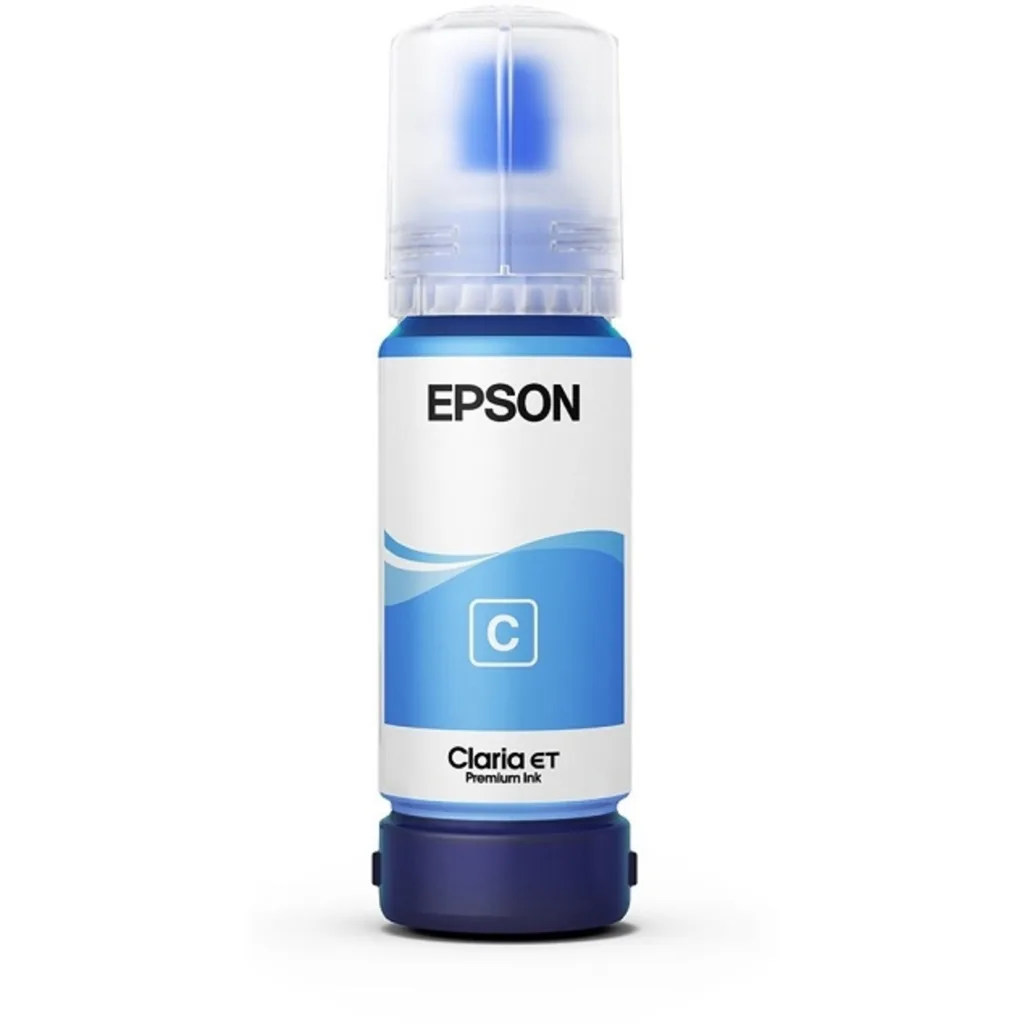 Botella de Tinta Epson T555 Cyan para EcoTank L8180 L8160, 6.200 Páginas 70ml