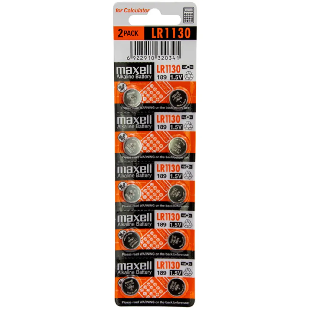 Imagen 1 de BLISTER 10 PILAS MAXELL LR1130 1.5V