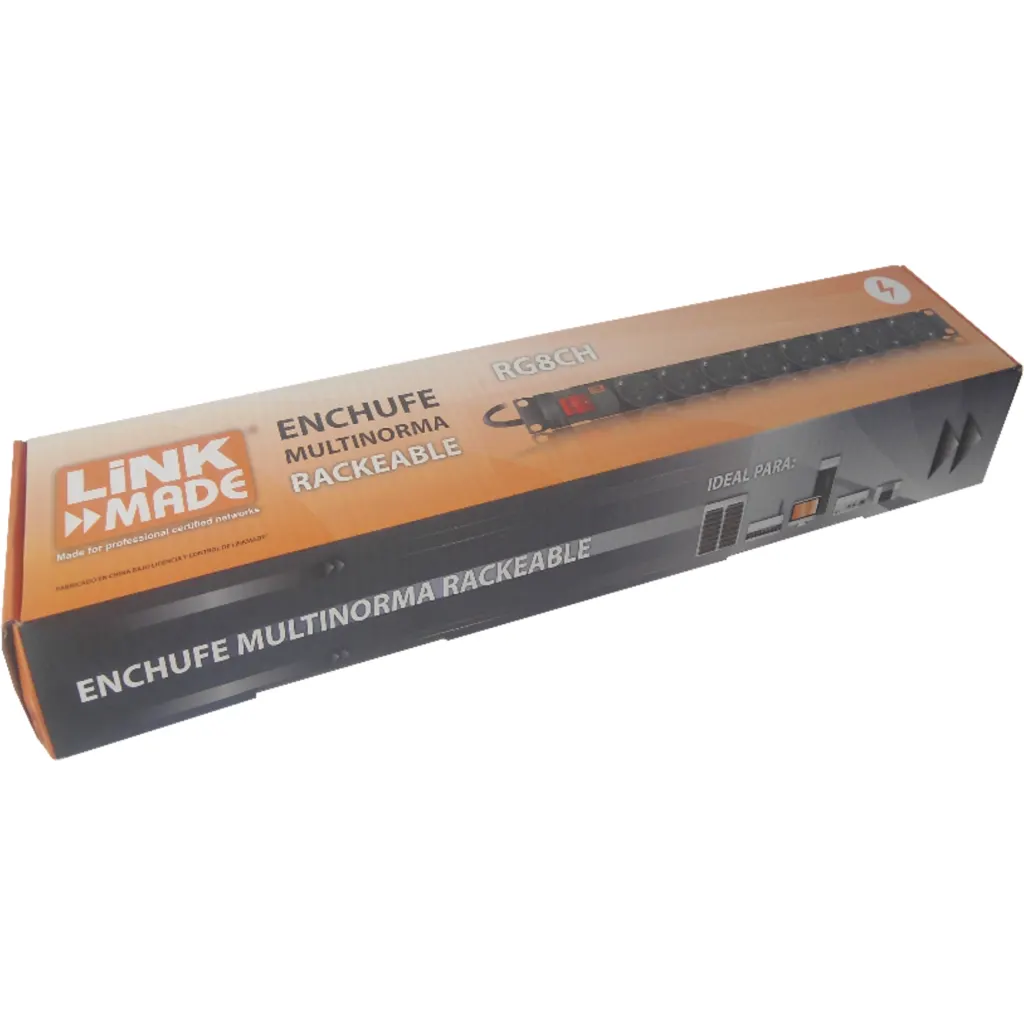 Imagen 3 de PDU LinkMade RG8CH, 8 enchufes Rack Inerruptor Piloto