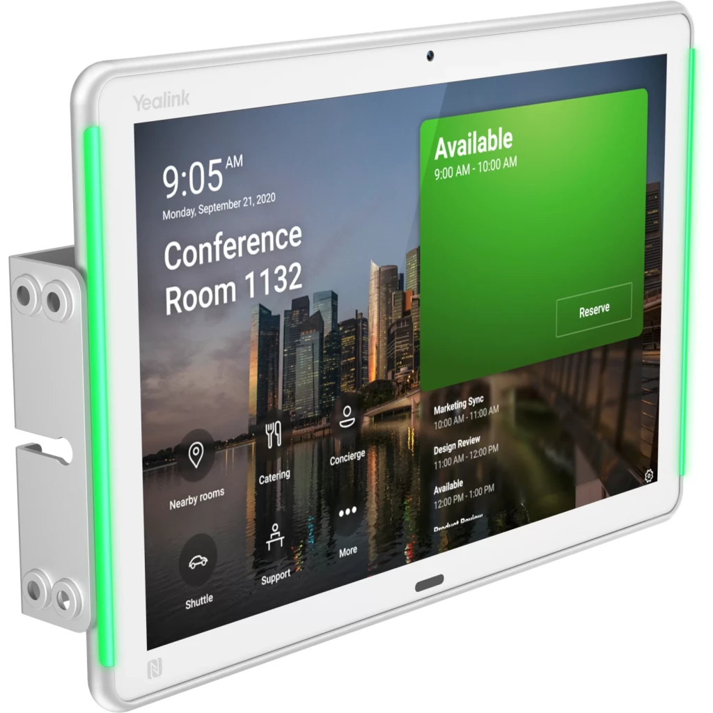 Panel de agendamiento de reuniones Teams con pantalla color de 10,1"