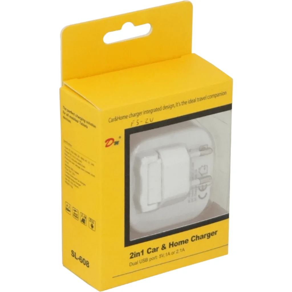 Imagen 1 de 5V 2,1A 2-USB-AH Cargador 2-entradas 100-240V 12/24V-Auto req-cables