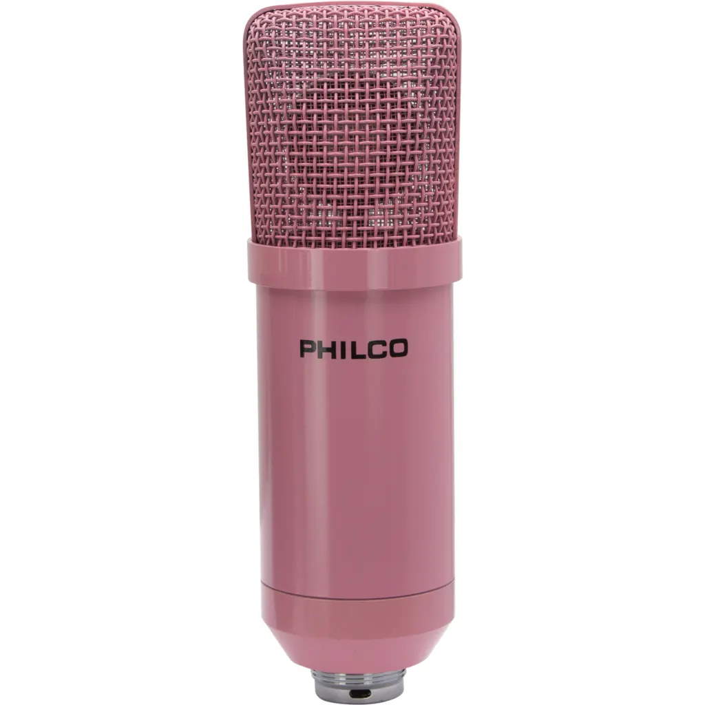 Imagen 3 de KIT STUDIO MICROPH C/SOP/POP/STAND/USB SOUND CARD ROSADO