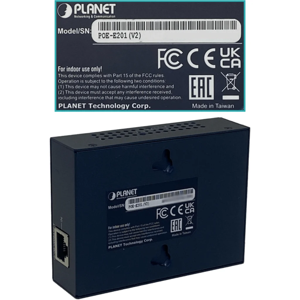 Imagen 2 de Extensor Ethernet Planet POE-E201 IEEE 802.3at 10/100/1000 2*RJ-45 26W