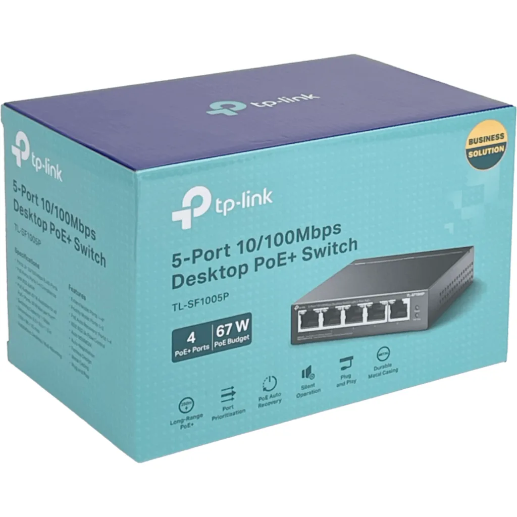 Imagen 1 de Switch TP-Link TL-SF1005P, 5 Puertos RJ45, 10/100 Mbps, Protección de sobrecarga