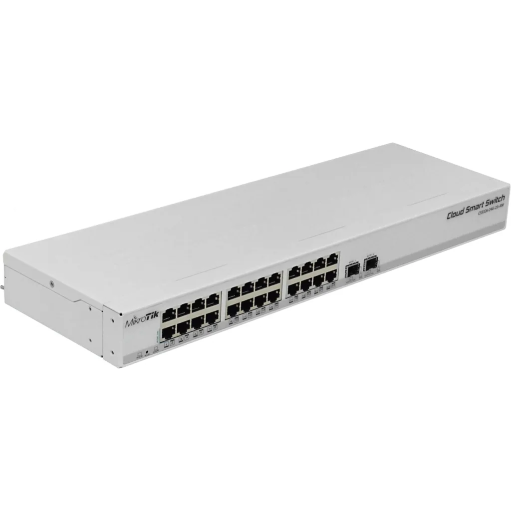 Imagen 5 de Switch Mikrotik 24-1000 2-SFP/SFP+10G 10-30V PoE-in Switch Smart SwOS Rack