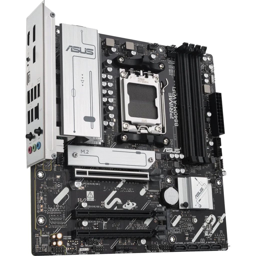 Imagen 3 de Tarjeta Madre Asus PRIME B840M-A WIFI AM5 4*DIMM HDMI DP 2.5GbE LAN WIFI6E mATX