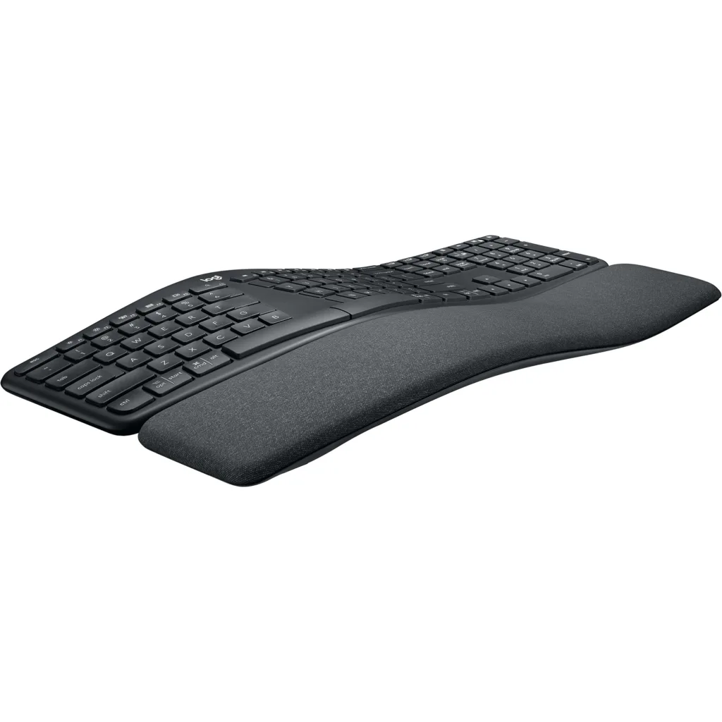Teclado Inalámbrico Ergonómico Logitech Ergo K860 RF+Bluetooth Español Negro