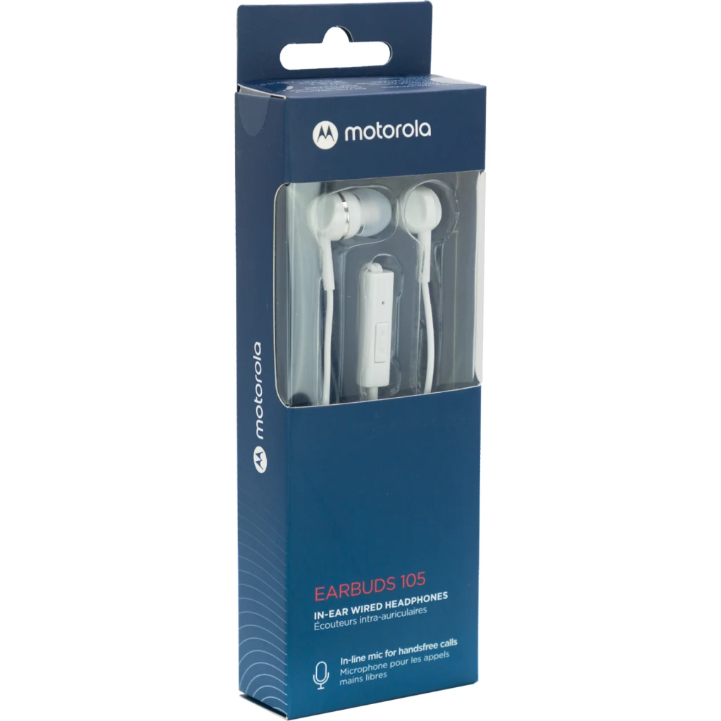 Imagen 2 de EARBUDS-105 WHITE AUDIFONO MOTOROLA M/LIBRE