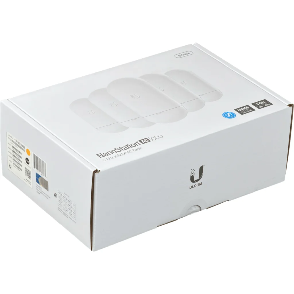 UBIQUITI 5-unids 5GHz 13dBi 1-1000-RJ45 req-PoE24V 2x2 CPE/AP NS-5ACL