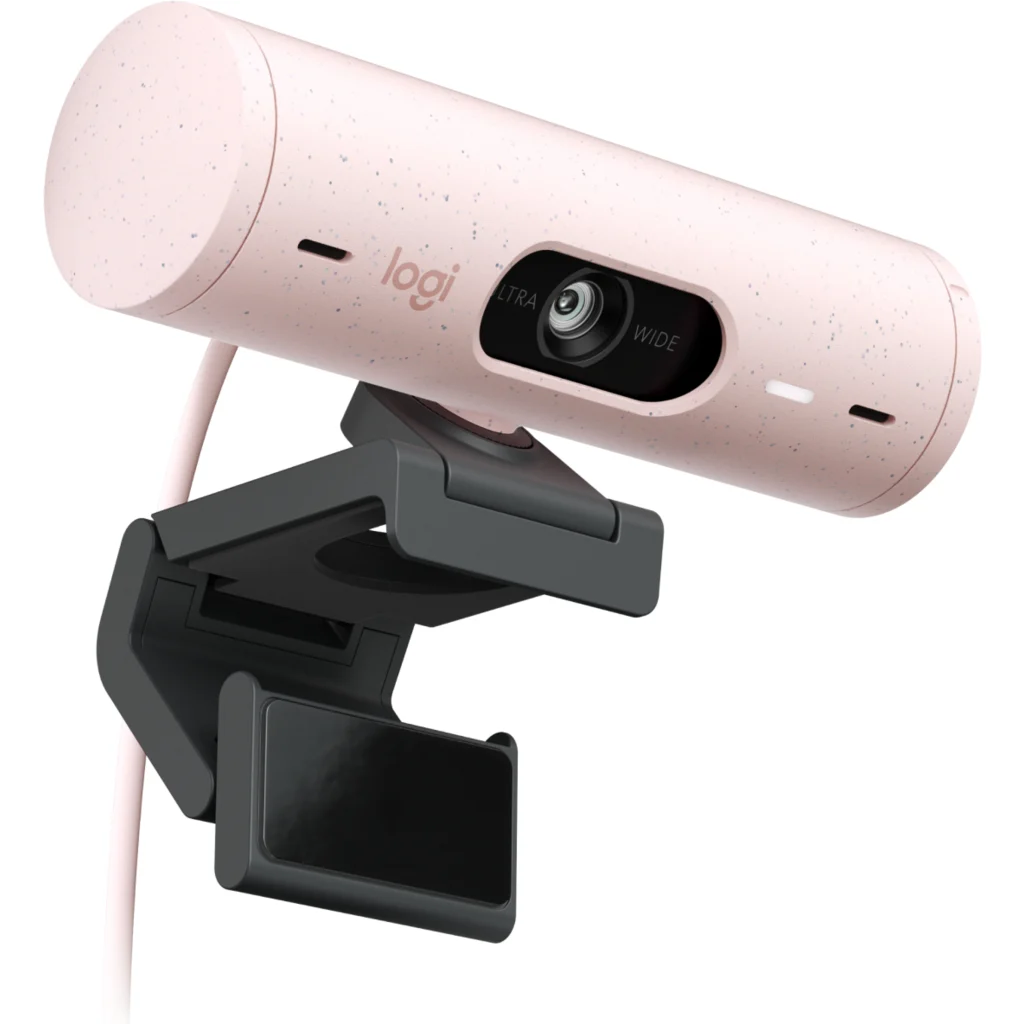 Imagen 3 de Cámara Web Logitech Brio 500 4mp Full HD 1080p Micrófono Integrado USB-C Rosado