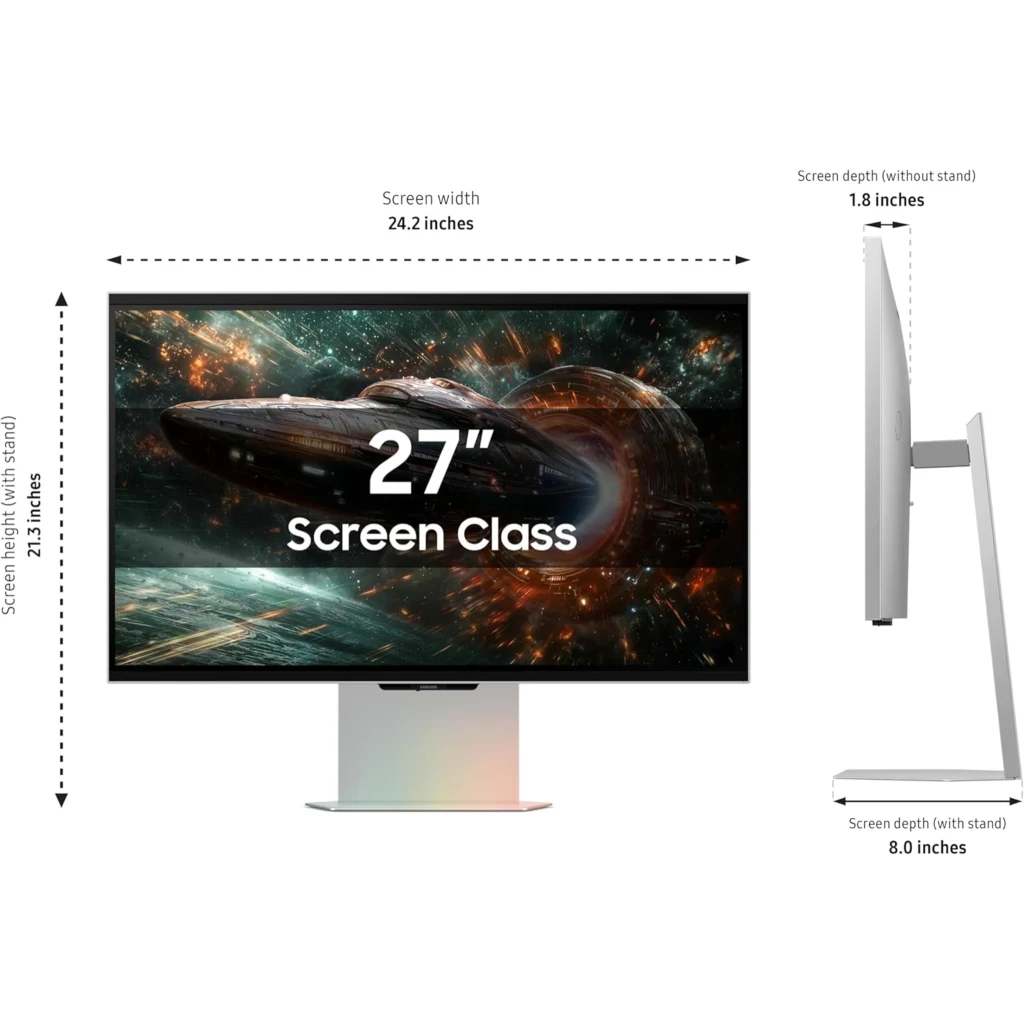 Imagen 12 de Monitor Vision 3D Gamer Samsung G90XF 27" 4K sin lentes IPS 165Hz Pivoteable