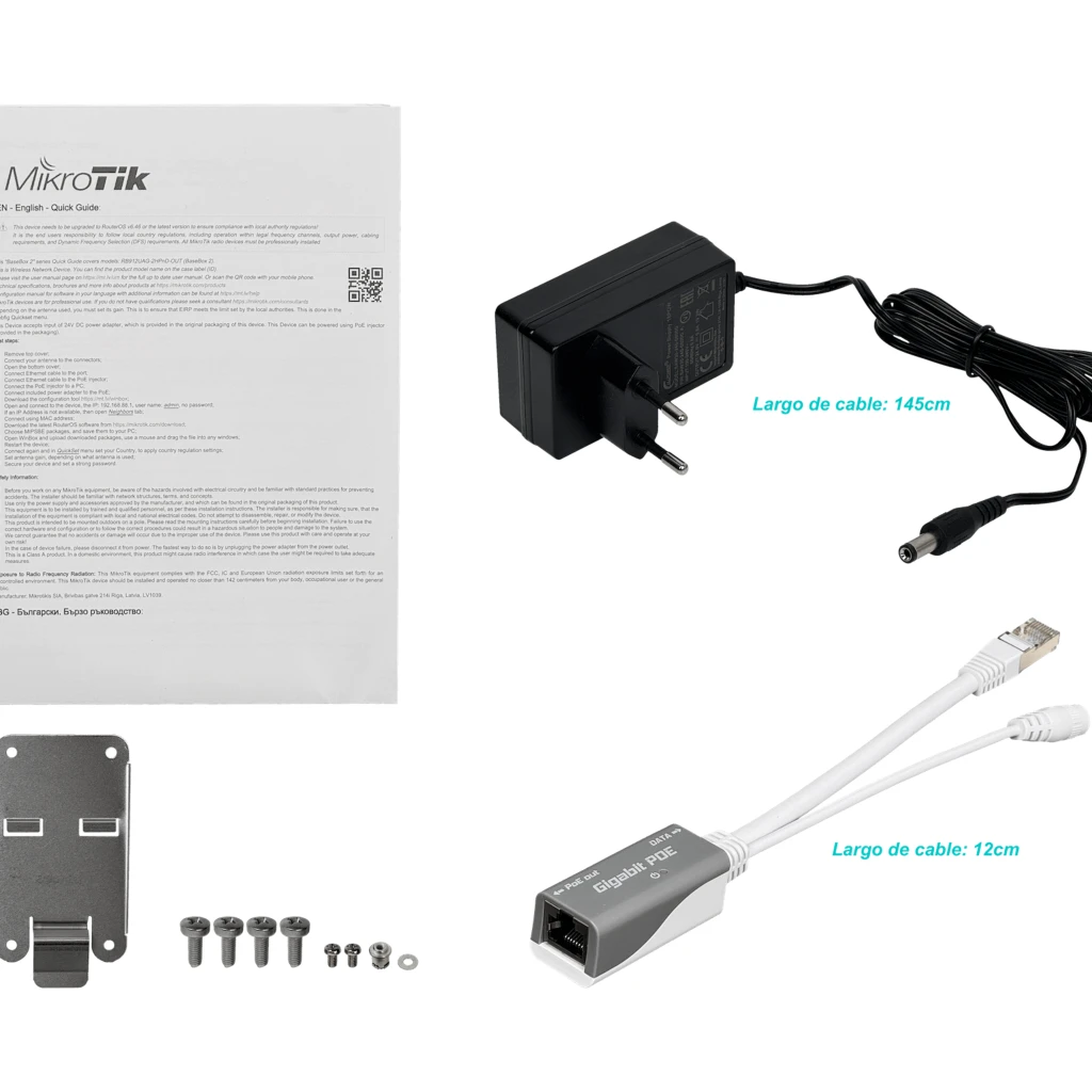 MIKROTIK OUTDOOR 2,4GHZ 2X2 MINIPCIE 1-1000 2-RPSMA RB912UAG-2HPND-OUT