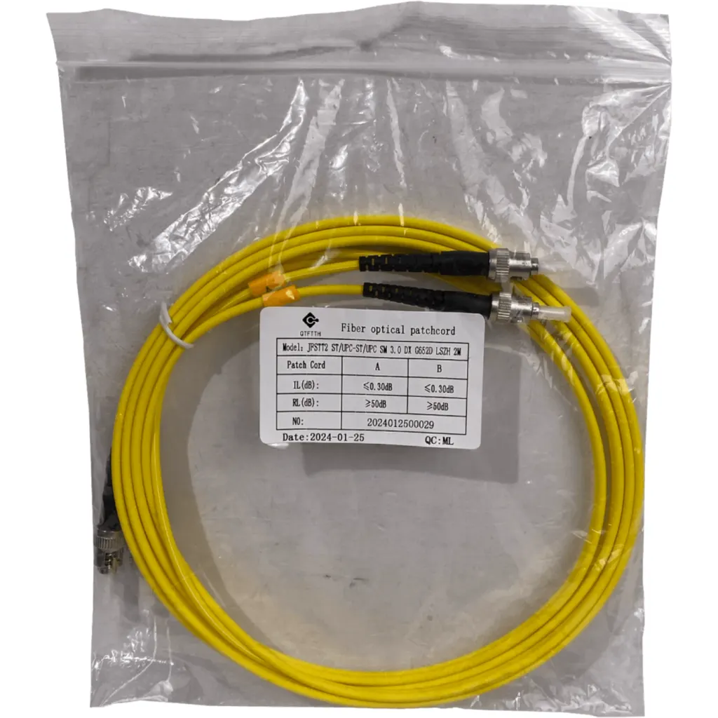 Imagen 2 de 2mt ST-ST MonoModo SM Duplex Jumper Cable Fibra 9/125um 3mm