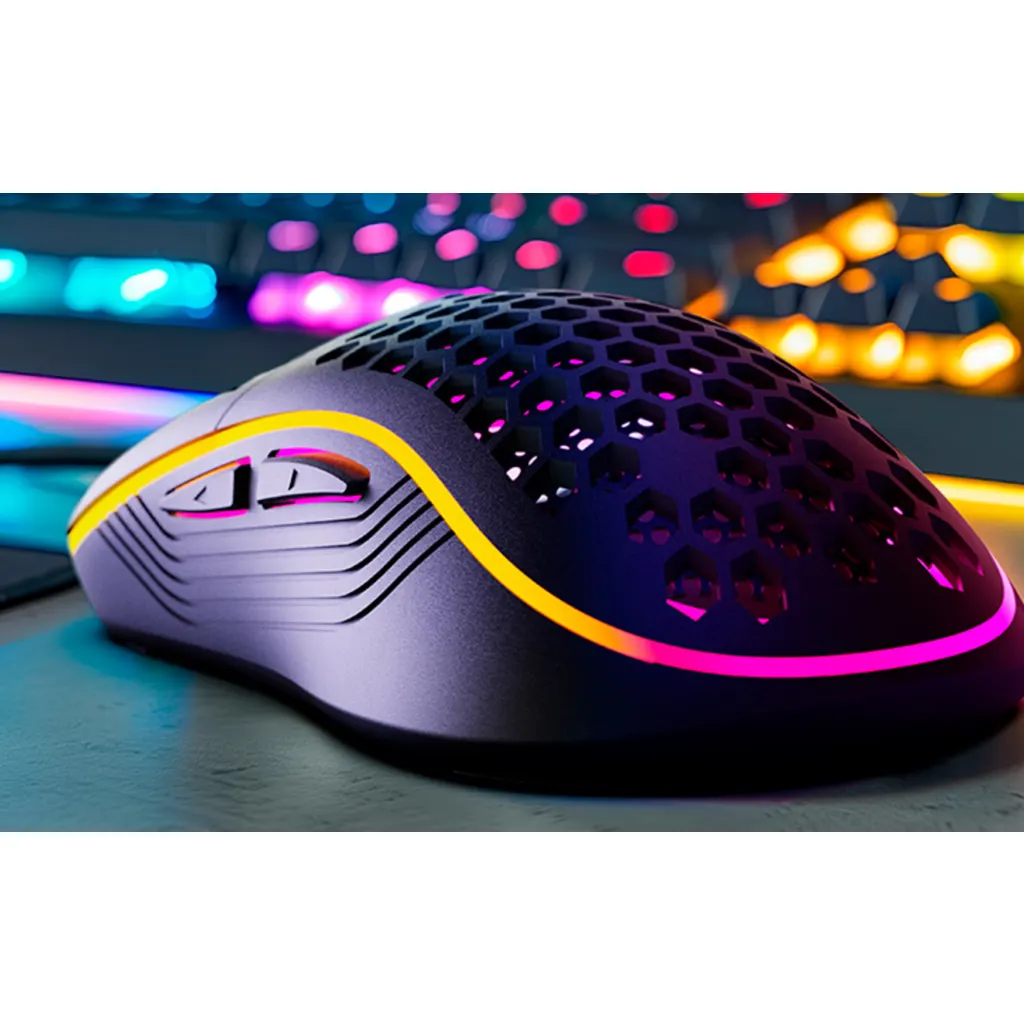 Imagen 12 de Xtech - XTM-620 - Mouse - USB - Wired - Black - Gaming 7 button Honeycomb