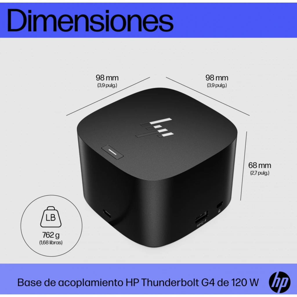 Imagen 8 de Docking Base de acoplamiento HP Thunderbolt de 120 W G4