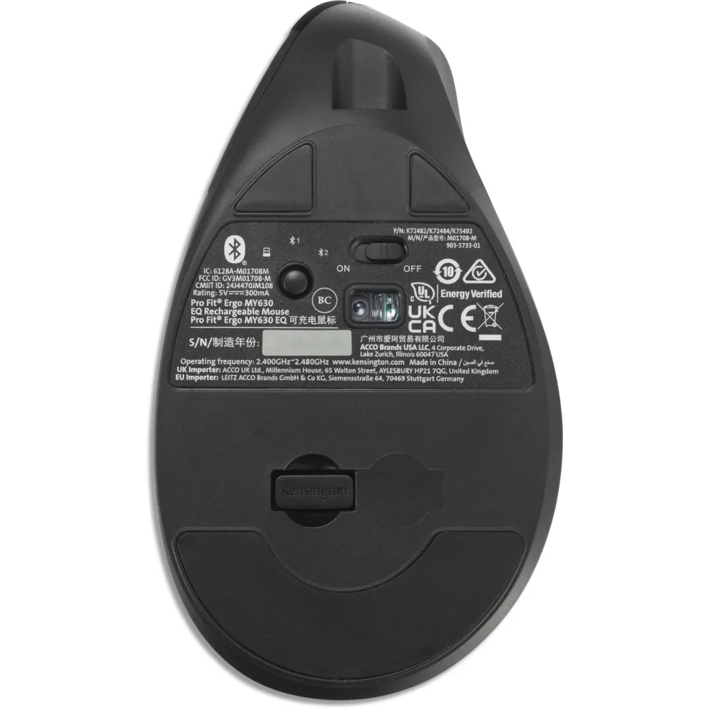 Imagen 5 de Mouse Ergonómico Inalámbrico Kensington Pro Fit, Vertical 1600dpi USB Negro