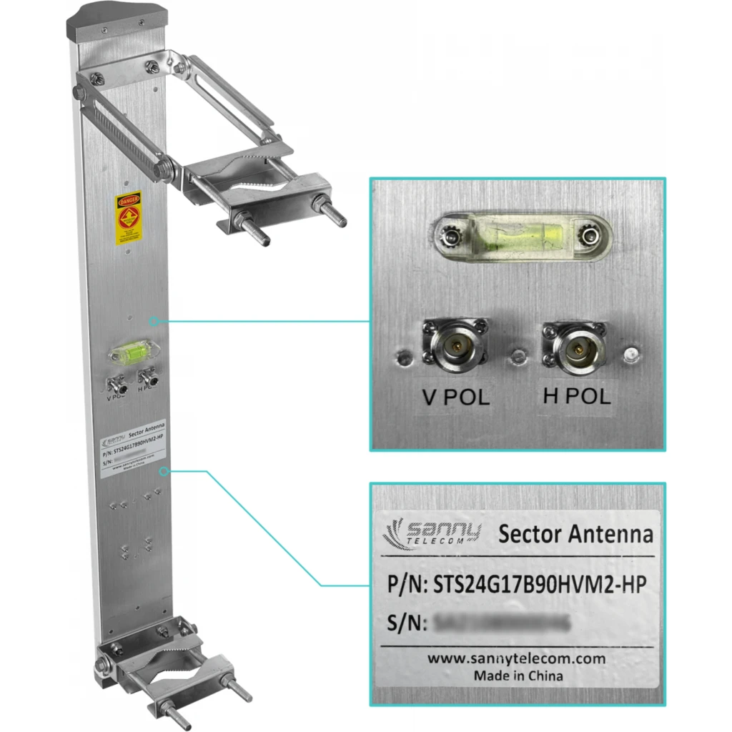 Imagen 4 de SANNY 17dBi 90-Grados 2,4GHz 2-N-Hembra Antena Sectorial
