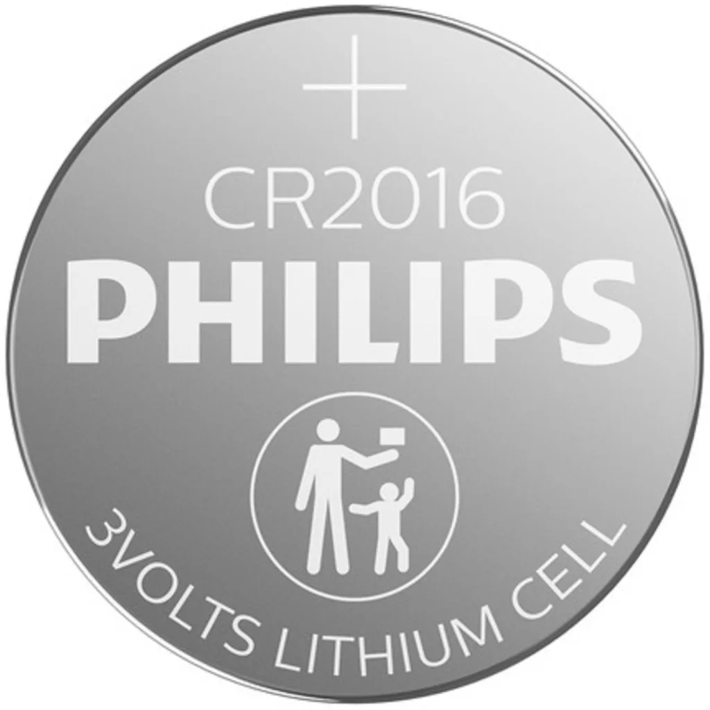 Pila CR2016 Philips, 5 Unidades