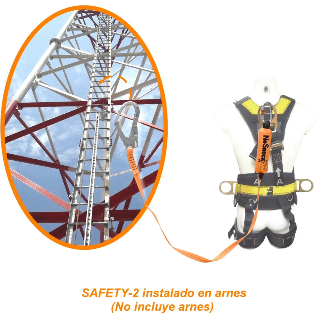 90Kg 4,4KN 180-350cm 1,8-3,5mt Cuerda Seguridad
