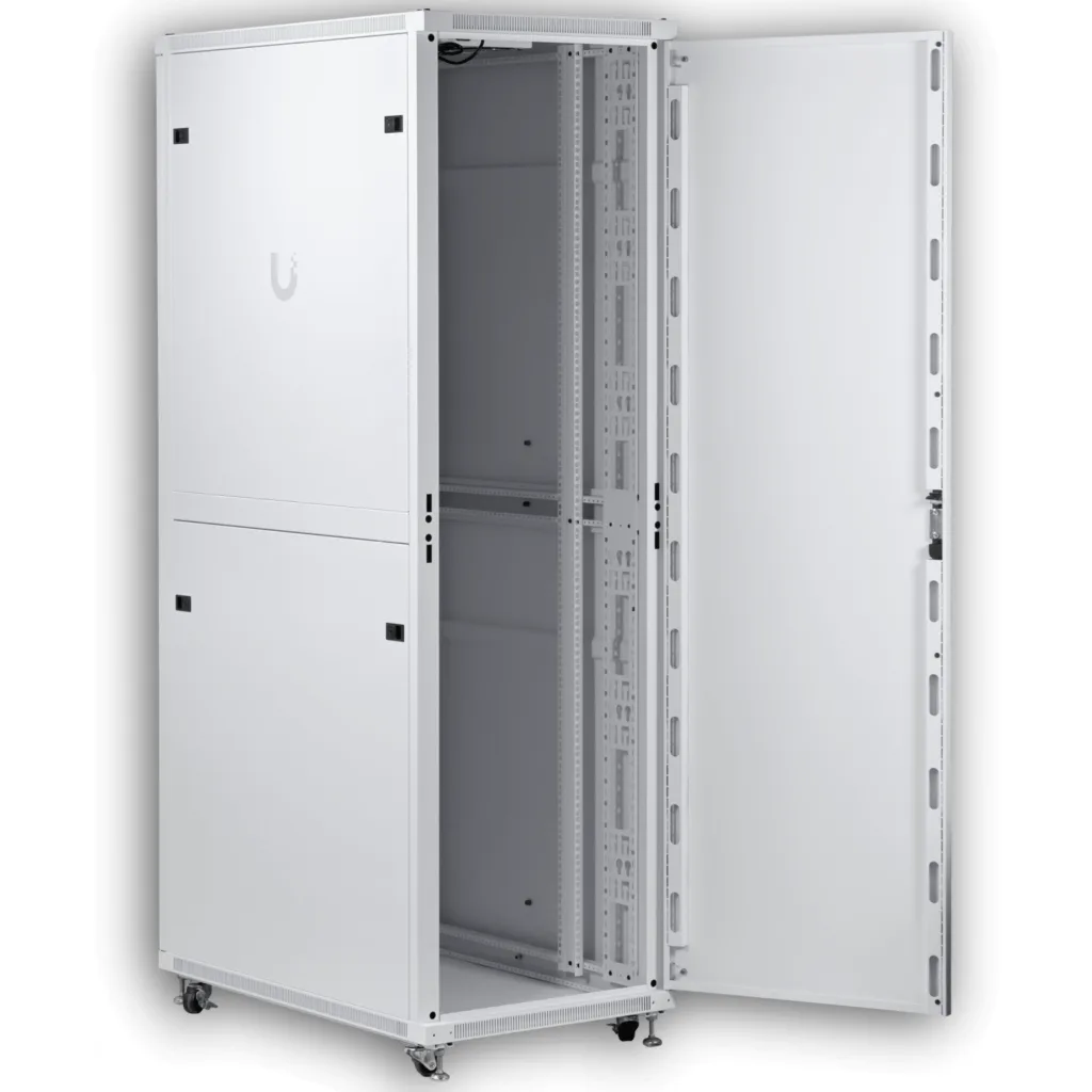 Imagen 1 de UBIQUITI Puerta-Vidrio 42U 1000mm 100cm-Fondo Rack Blanco Ventilador