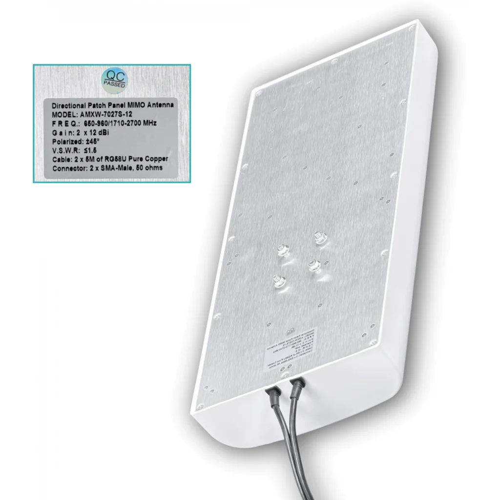 Imagen 2 de Antena Panel 41x18x6cm 2x9/12dBi 2-SMA-M/5m 650-960 1710-2700MHz Pol-X