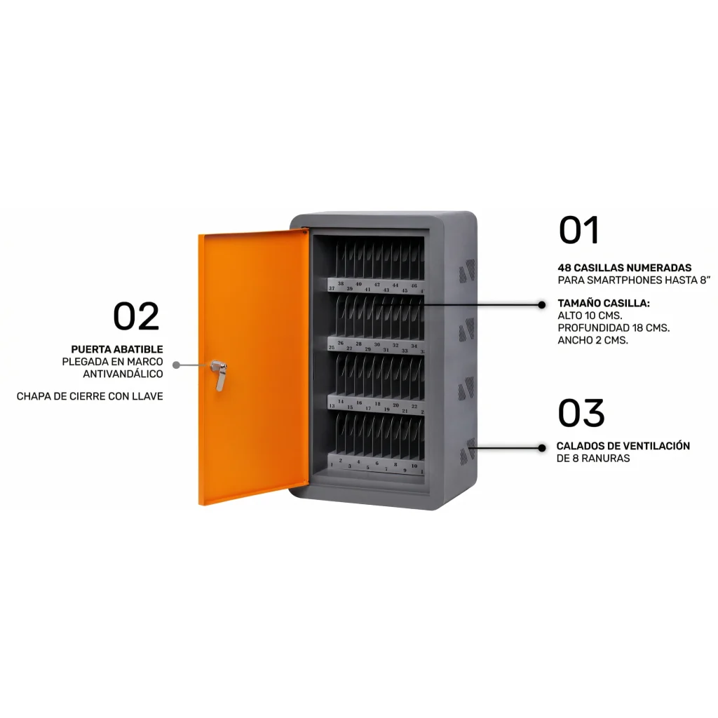 Imagen 4 de Locker de seguridad para celulares Alphametal SPH-LOCK, para aulas de clases