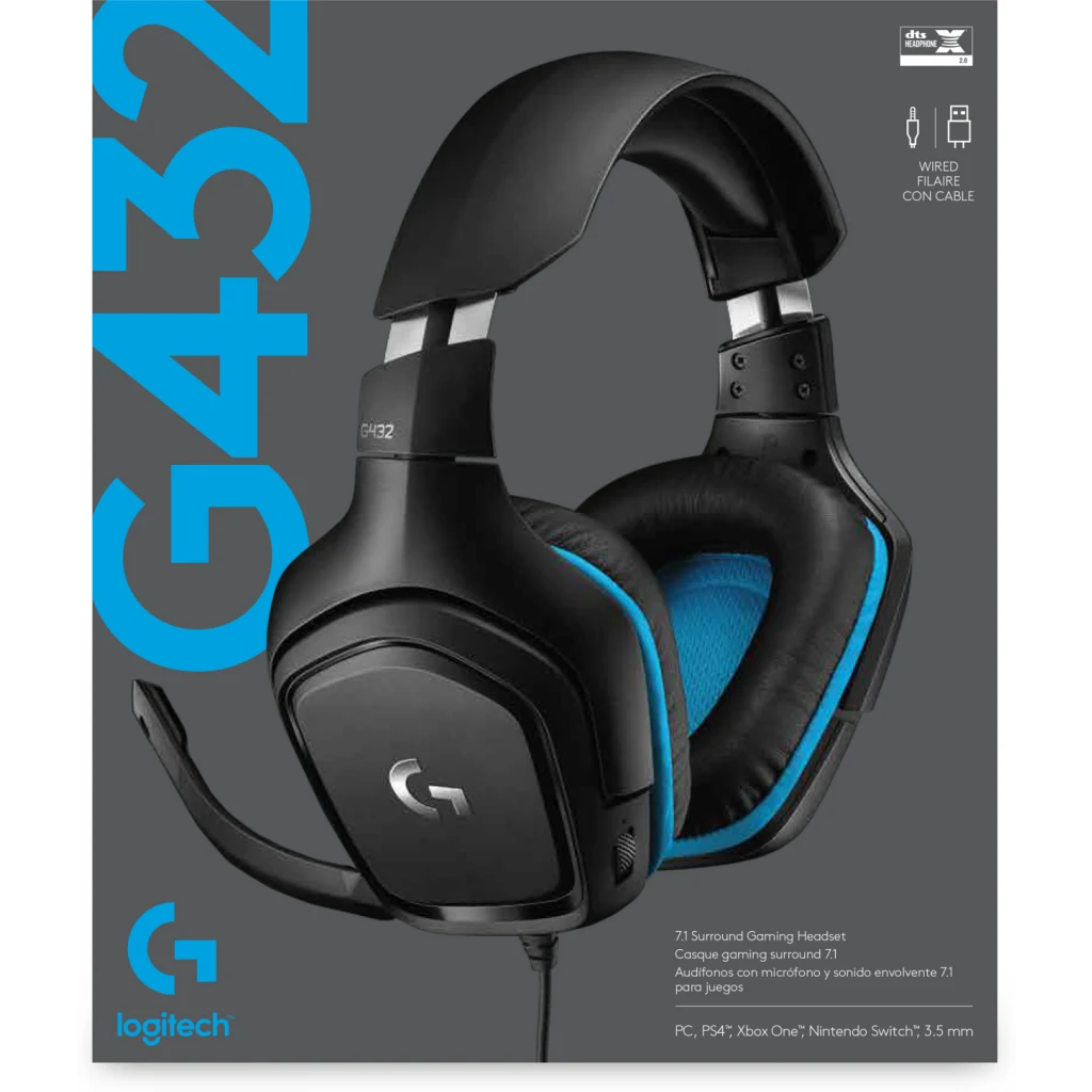 Imagen 4 de Cintillo Multimedia Logitech Gaming G432 alambrico sonido 7.1 20Hz-20kHz