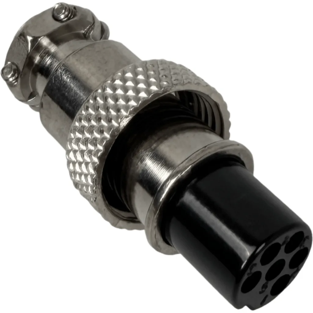 Imagen 1 de 6-pin Hembra Volante Conector GX12 Soldable Aviacion