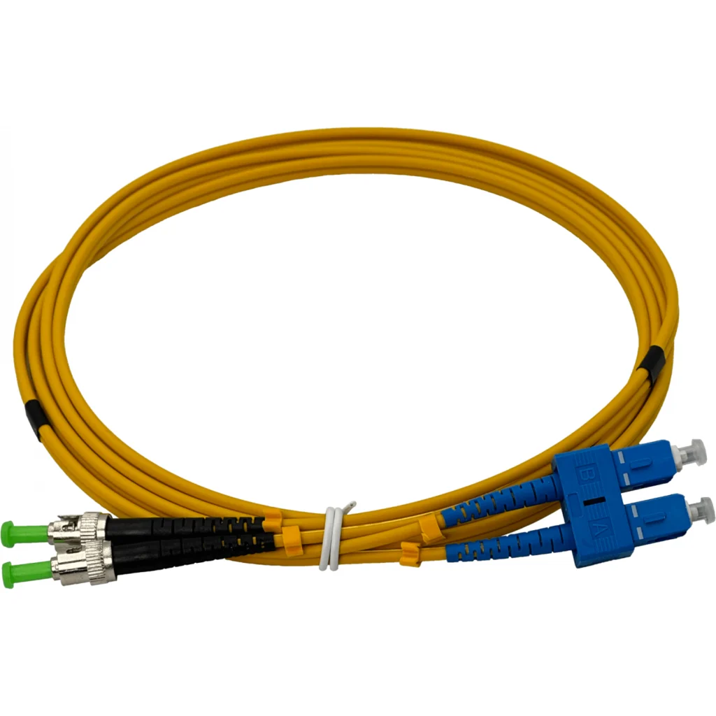 2mt SC/UPC-ST/APC MonoModo SM Duplex Jumper Cable Fibra 3.0mm 9/125um