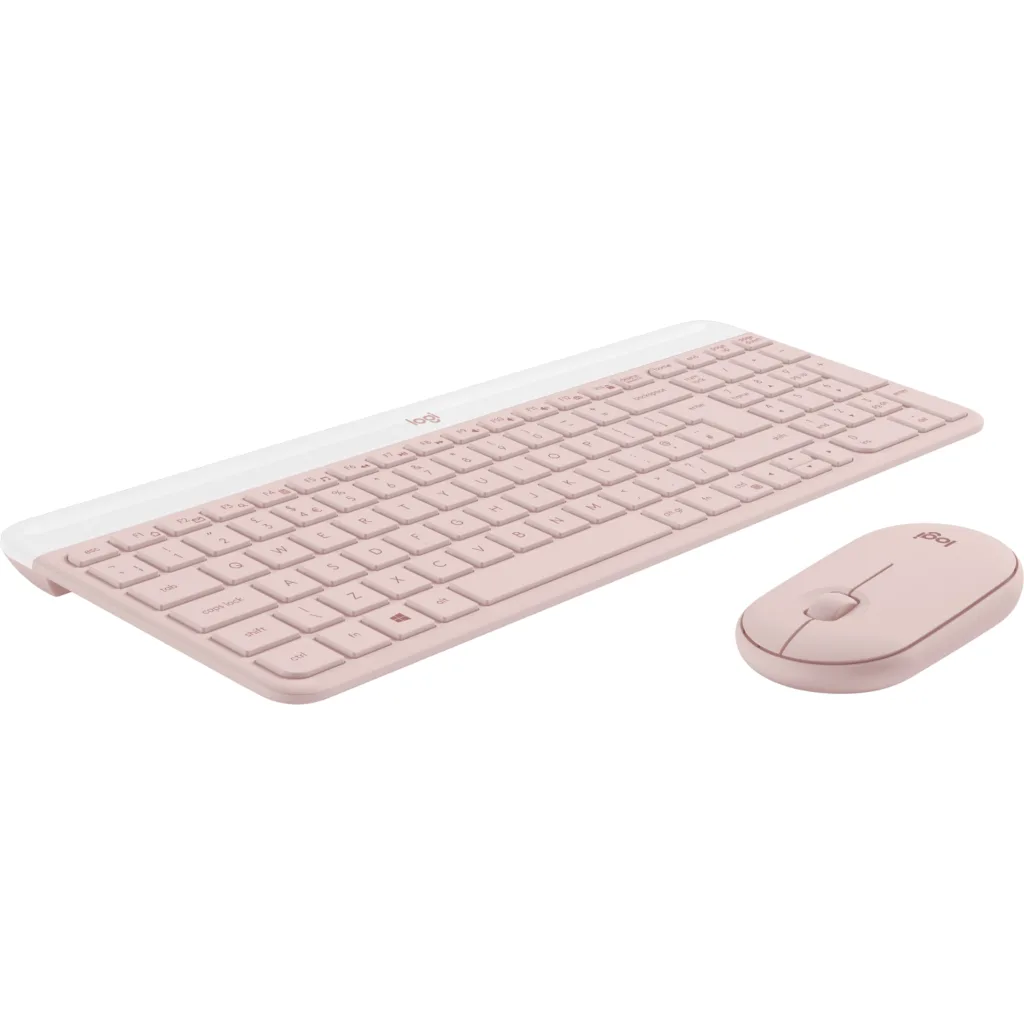 Imagen 4 de Kit Teclado Mouse Inalámbrico Logitech Slim MK470 2.4GHz USB Rosado