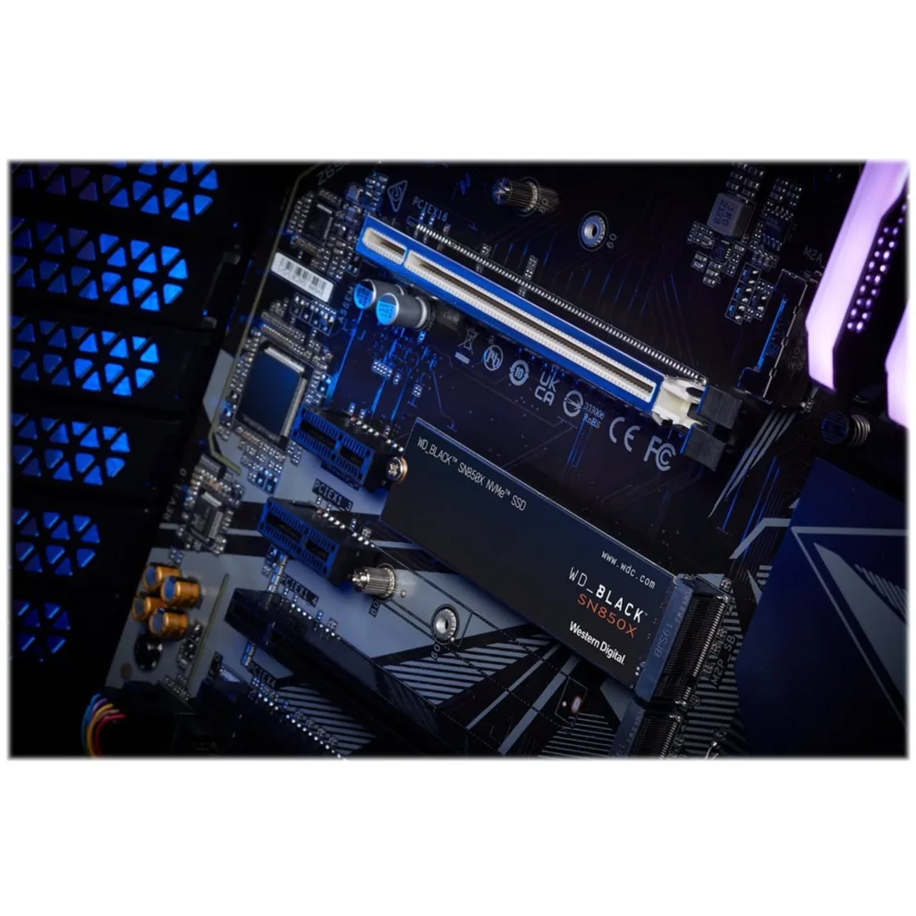 Imagen 2 de Unidad SSD Western Digital Black SN850x 1TB M.2 22*80 PCIe4x4 L7300MB/s E6300MB/