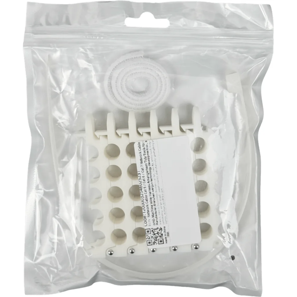 Imagen 3 de Peine para 5x5 25 Cables UTP/FTP max-9mm Ordenador Manojo Blanco 8x8cm