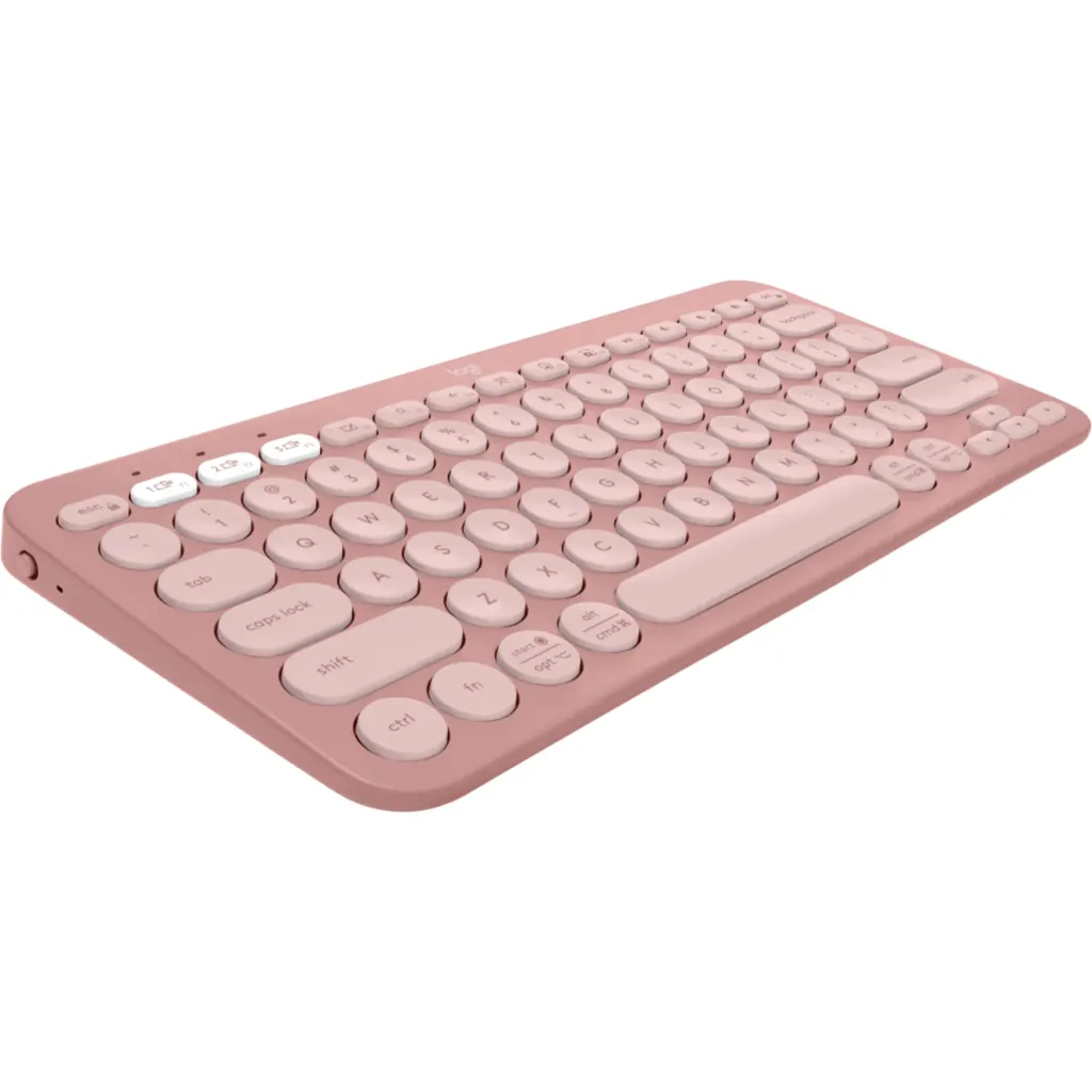 Imagen 1 de Teclado Inalámbrico Logitech Pebble Keys 2 K380S Bluetooth Dongle USB Rosado