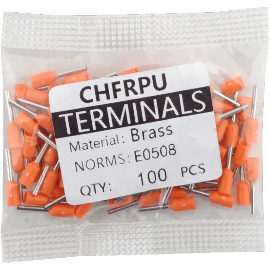 Imagen 1 de Naranjo 0,5mm2 8/14mm 100-unid AWG22 Ferrules Terminal Aislado Crimpea