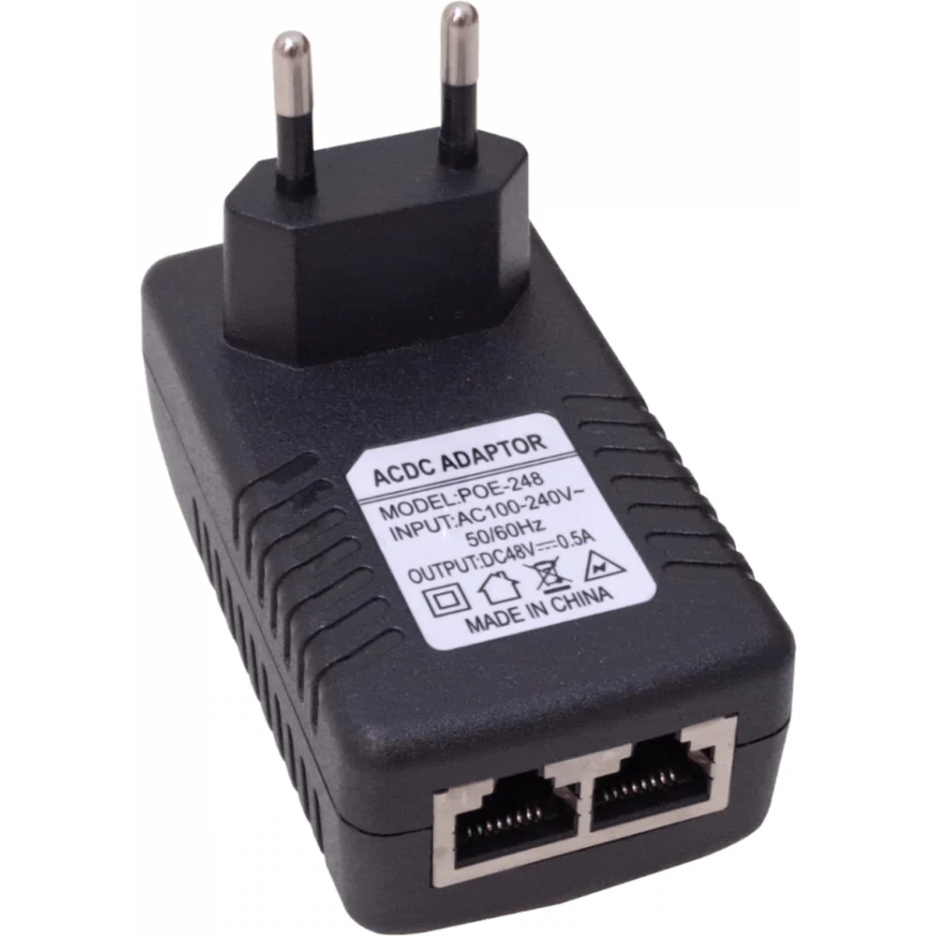 Imagen 2 de 48VDC 24W 0,5A inyector PoE Pasivo sin-Norma sin-tierra 100-240VAC