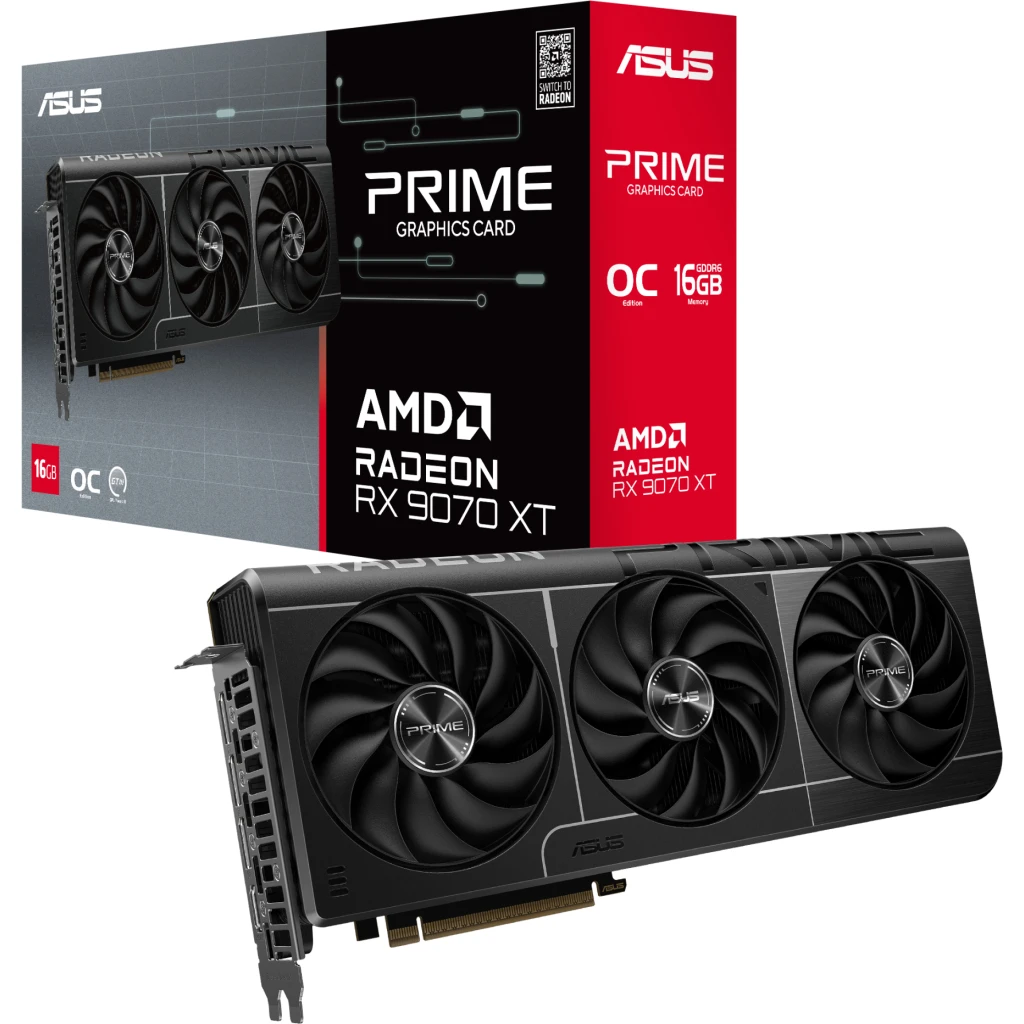 Imagen 12 de Tarjeta de Video Asus Prime RX9070 XT O16G 16GB GDDR6 1*HDMI 3*DP 2.5 Slot