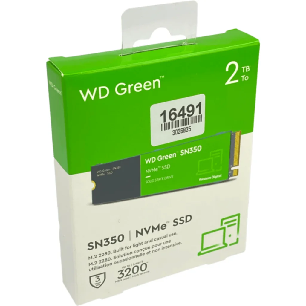 Imagen 0 de WESTERNDIGITAL 2TB NVMe M.2 3200-900mb/s M.2 SSD Solido WDS200T3G0C
