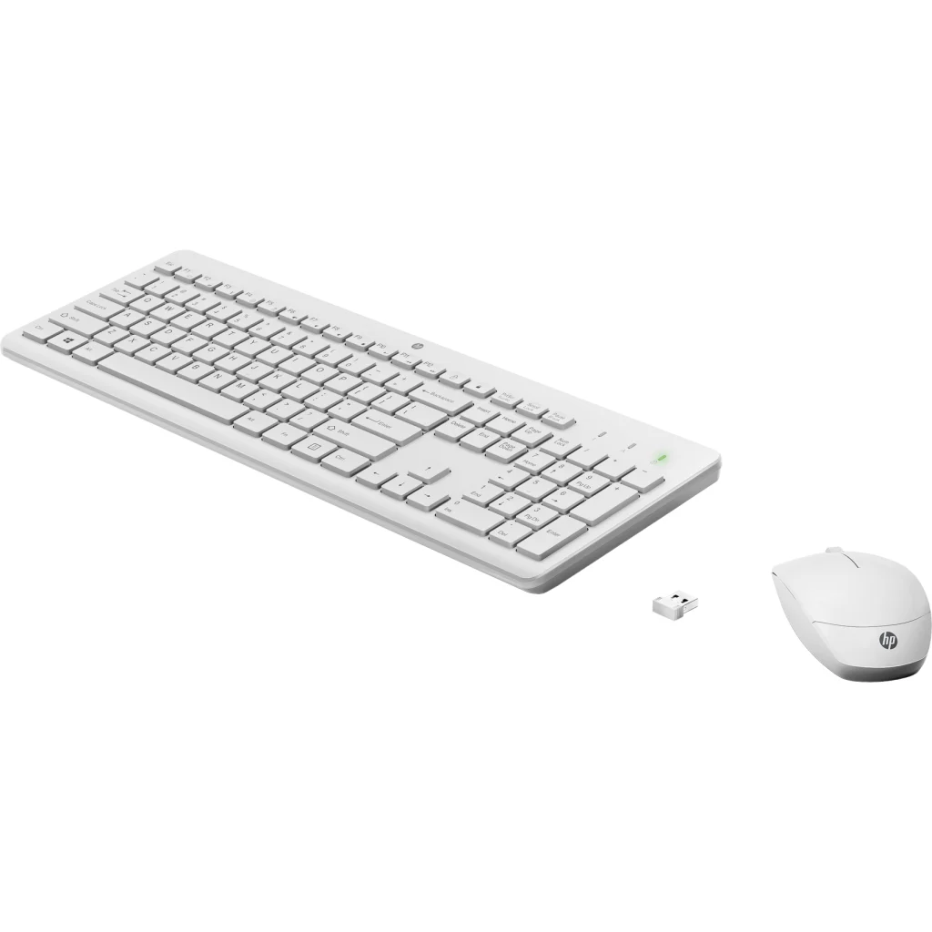 Imagen 1 de Kit Teclado Mouse Inalámbrico HP 230, RF 2.4GHz (Bateria 2*AAA 1*AA)Color Blanco