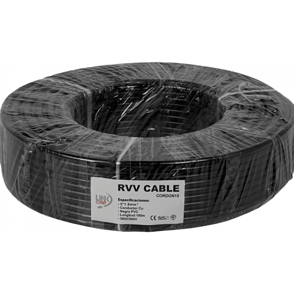 Cable electrico Negro 1KV XLPE RVK SILNAX 3X1.5MM 100MT CORDON