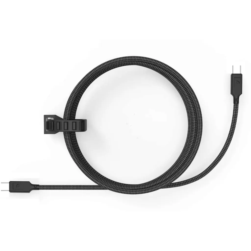 Cable USB-C a USB-C, USB 3.2, 1.5 Mt Rugged Dusted negro