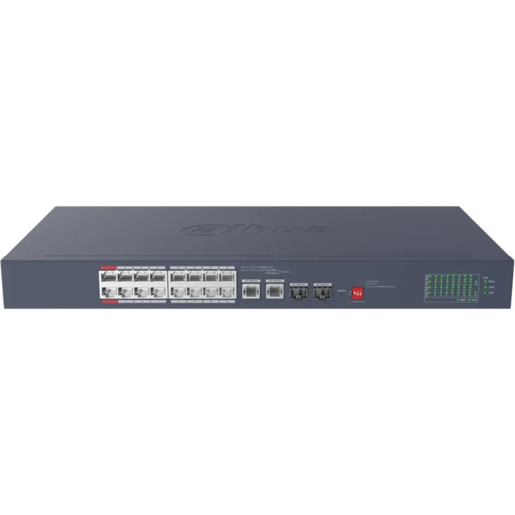 Switch Dahua 20 Puertos Cloud Managed Desktop Gigabit
