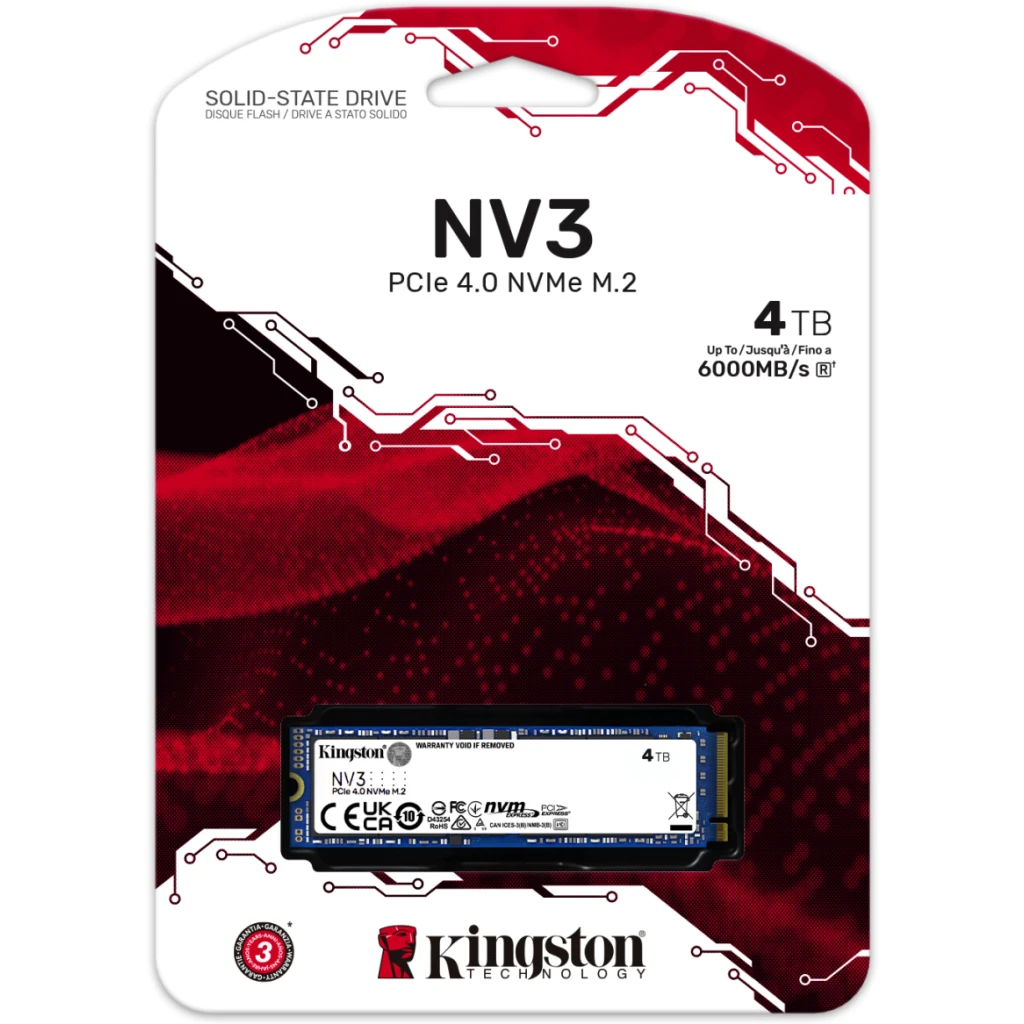 Imagen 4 de Unidad SSD Kingston NV3 4TB M.2 22*80 PCIe4.0x4 Lec6000MB/s Esc5000MB/s
